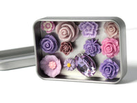 Purple Flower Magnet Set